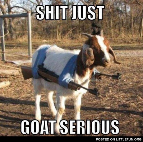 Sh*t just goat serious