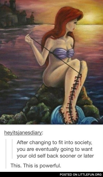 After changing to fit into society
