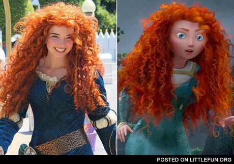The woman playing Merida at Disney World