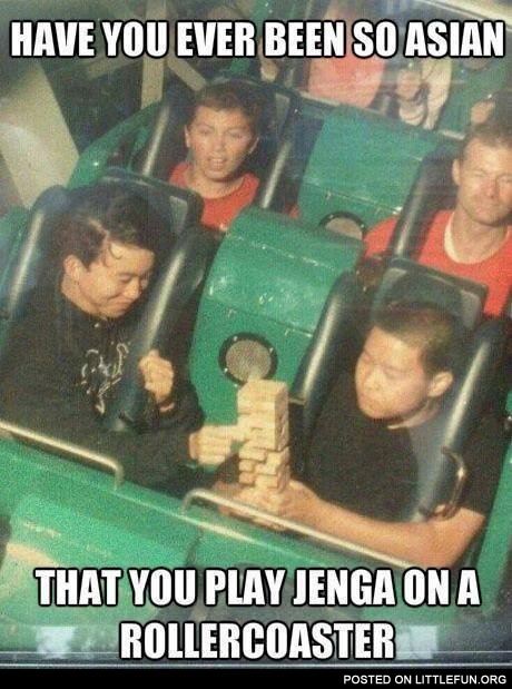 Play Jenga on a rollercoaster