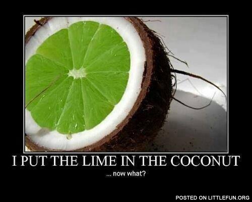 I put the lime in the coconut