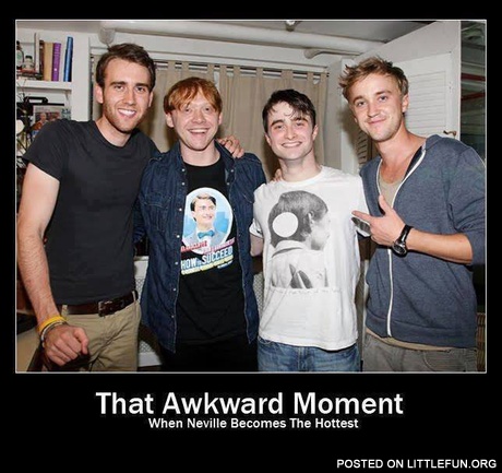 That awkward moment when Neville becomes the hottest