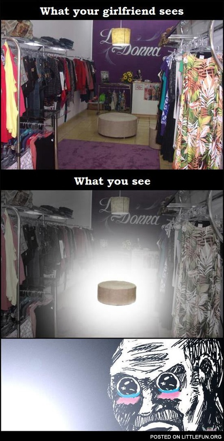 Shopping with girlfriend