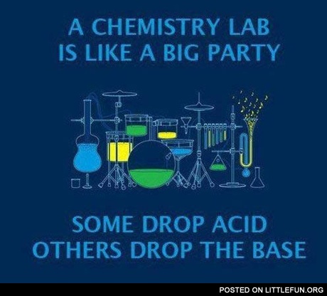 A chemistry lab is like a big party