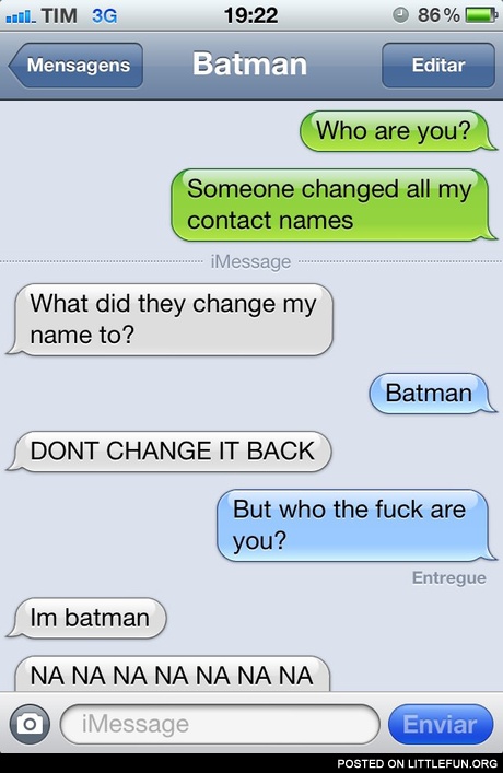 iPhone sms: Who are you?