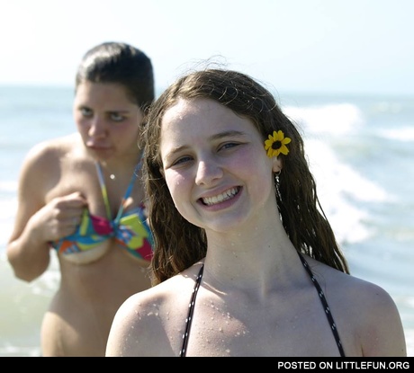 Bikini photobomb