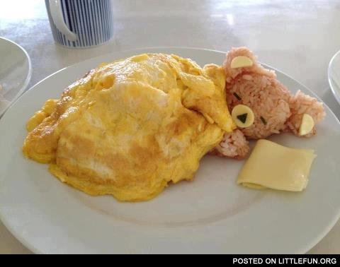 Sleeping bear omelet