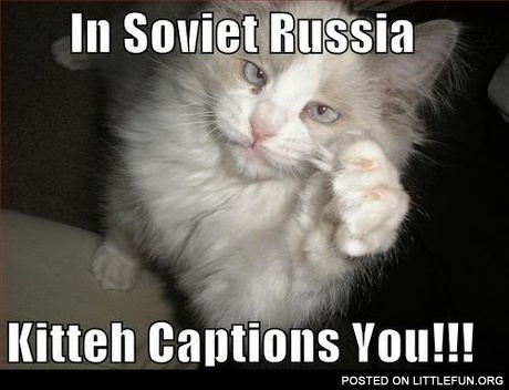 In Soviet Russia kitteh captions you