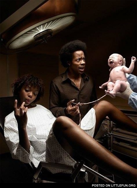 White baby in a black family