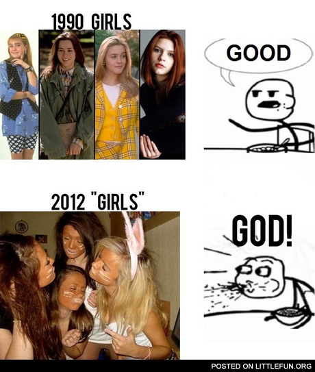 1990 girls vs. 2012 girls