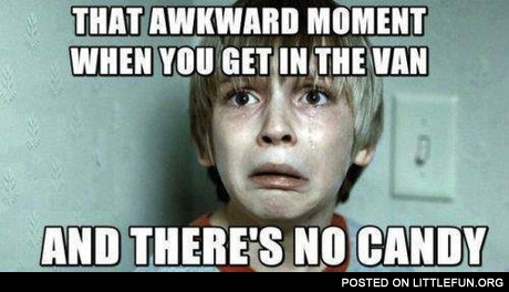 That awkward moment when you get in the van