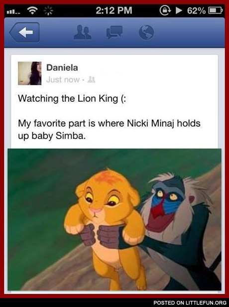 Nicki Minaj holds baby Simba