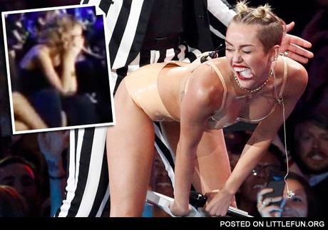 Taylor Swift's reaction to Miley Cyrus' VMA performance