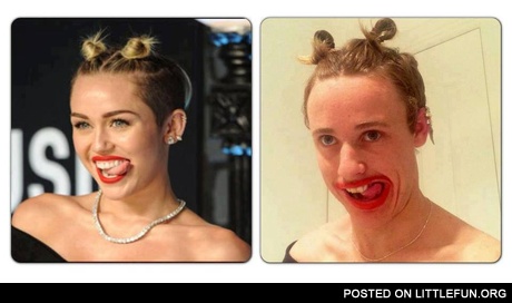 Miley Cyrus vs. Unknown man