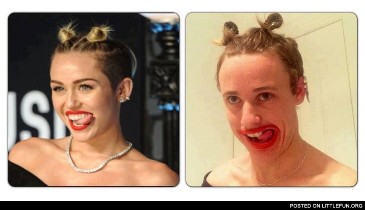 Miley Cyrus vs. Unknown man