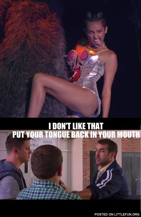 Miley Cyrus and her tongue