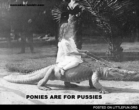 Ponies are for p*ssies