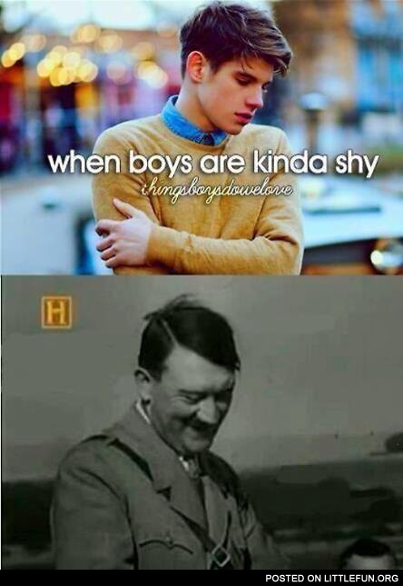 When boys are kinda shy