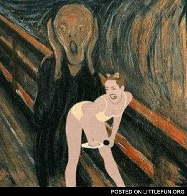 Miley Cyrus and "The Scream" by Edvard Munch