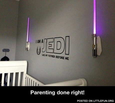 Jedi crib. Parenting done right!