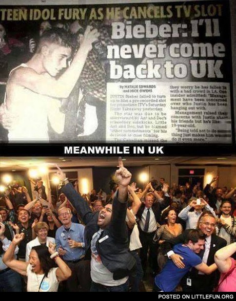 Bieber: I'll never come back to UK