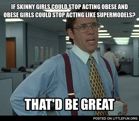 Skinny and obese girls