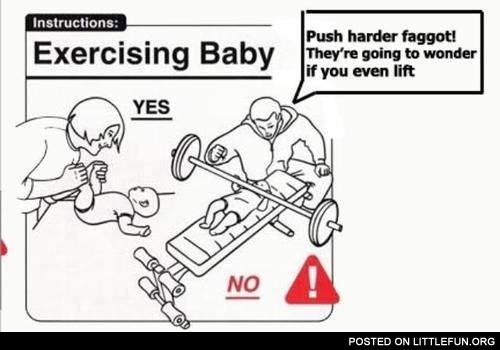 Exercising baby
