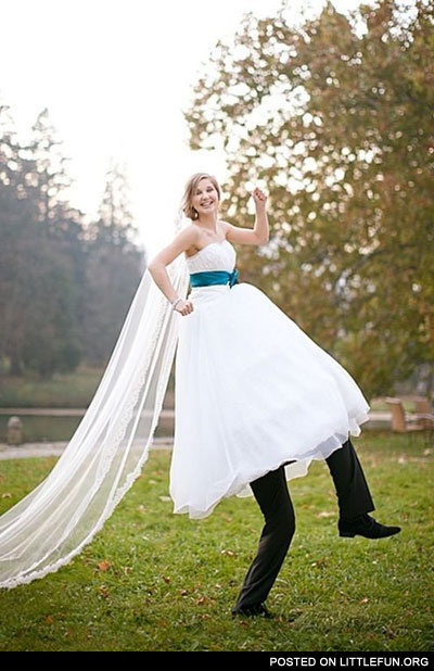 Funny wedding photo