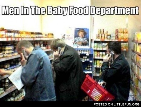 Men in the baby food department