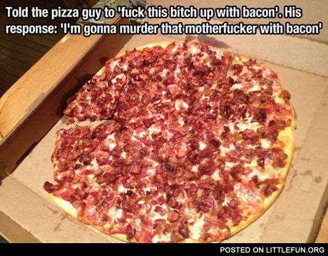 Pizza with bacon
