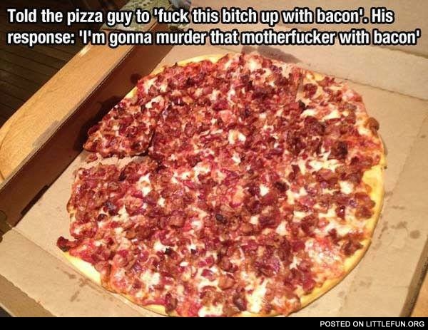 Pizza with bacon