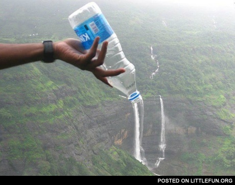 Waterfall in the bottle