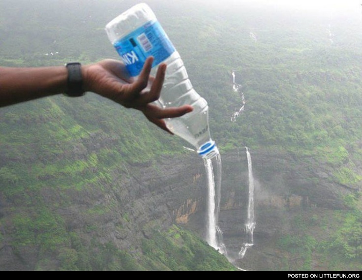 Waterfall in the bottle
