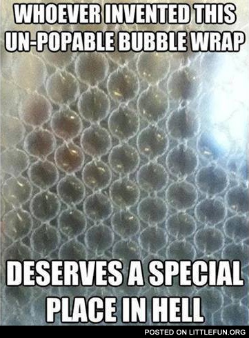 Unpopable bubble wrap