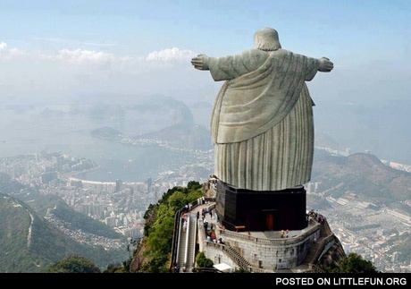 Fat Jesus in Rio De Janeiro
