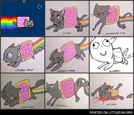 Nyan cat, different styles