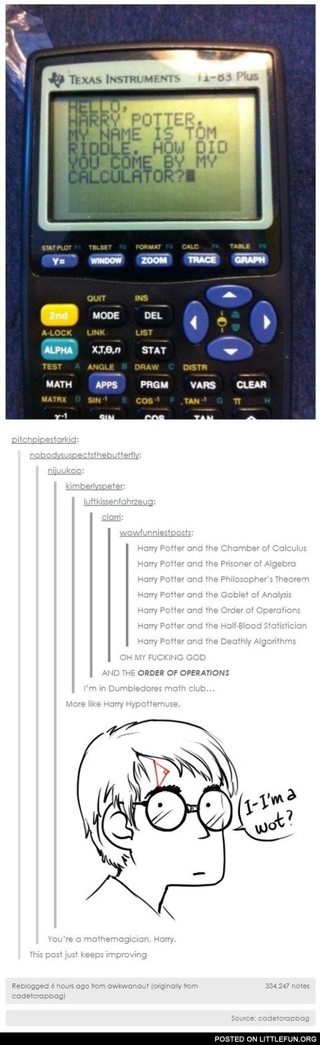 Harry Potter in the calculator