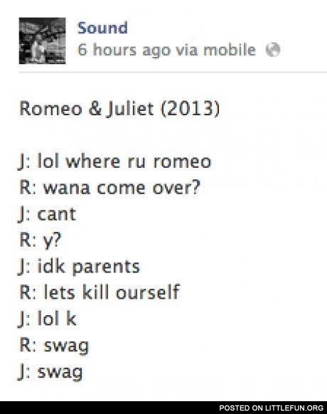 Romeo and Juliet nowadays