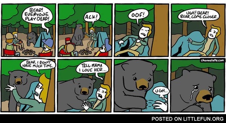 Bear! Everyone play dead!