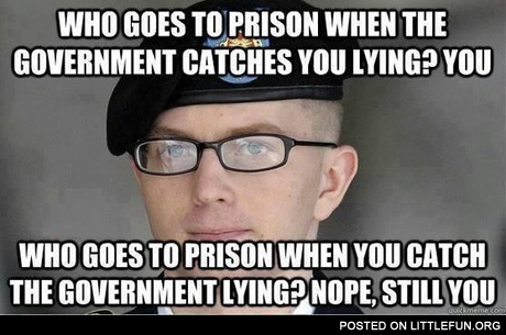 Who goes to prison when you catch the government lying? You.