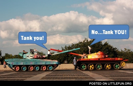 Tank you. No, tank you.