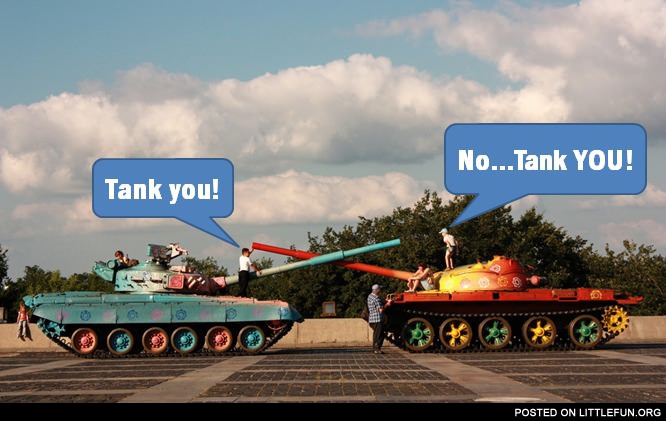 Tank you. No, tank you.