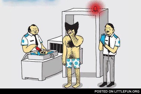Wolverine at the airport