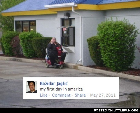 My first day in America