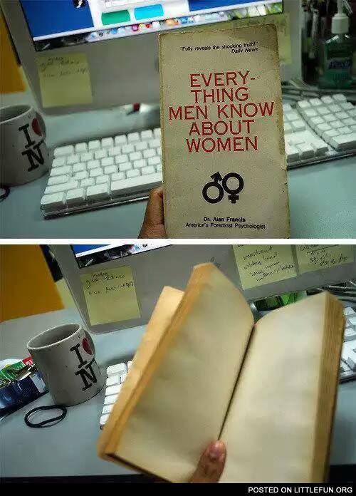 Everything men know about women book