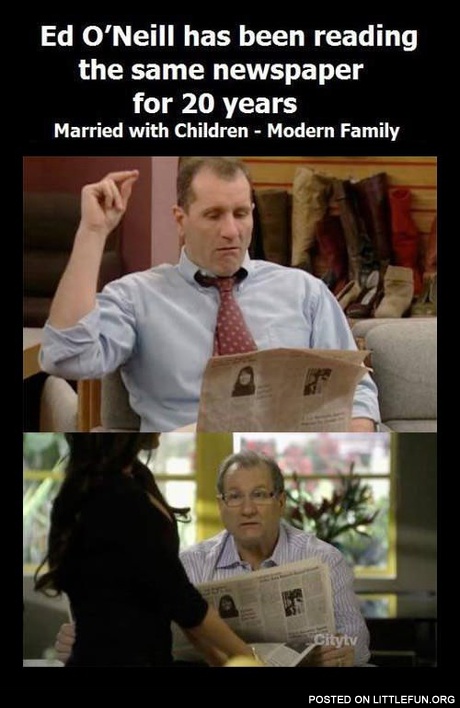 Ed O'Neill has been reading the same newspaper for 20 years