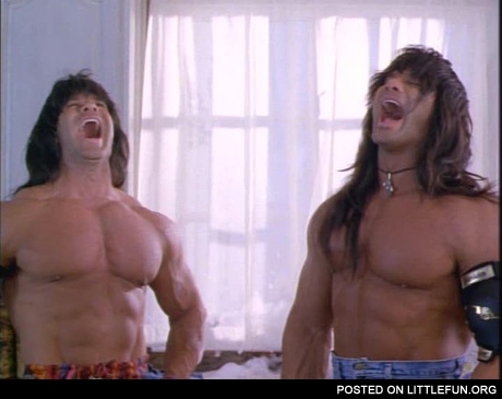 Barbarian Brothers (David and Peter Paul) fro Twin Sitters. Just loved that movie when I was a kid.