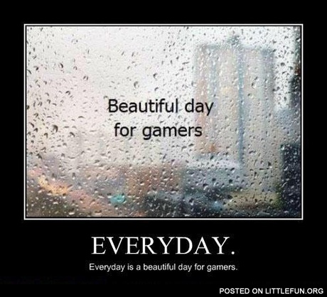 Beautiful day for gamers