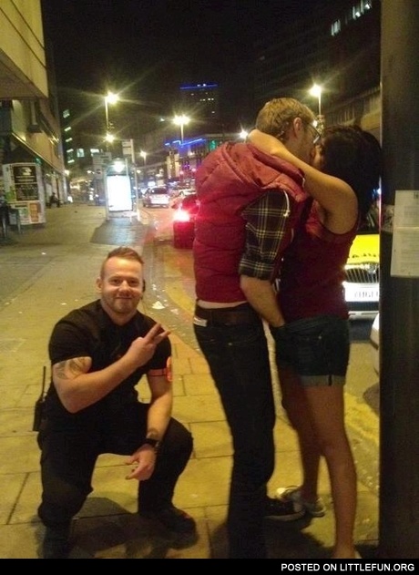 Security guy photobomb
