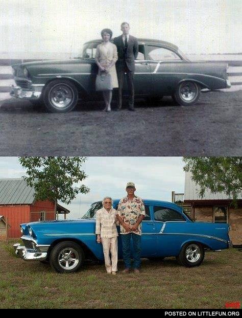 Old couple and their car